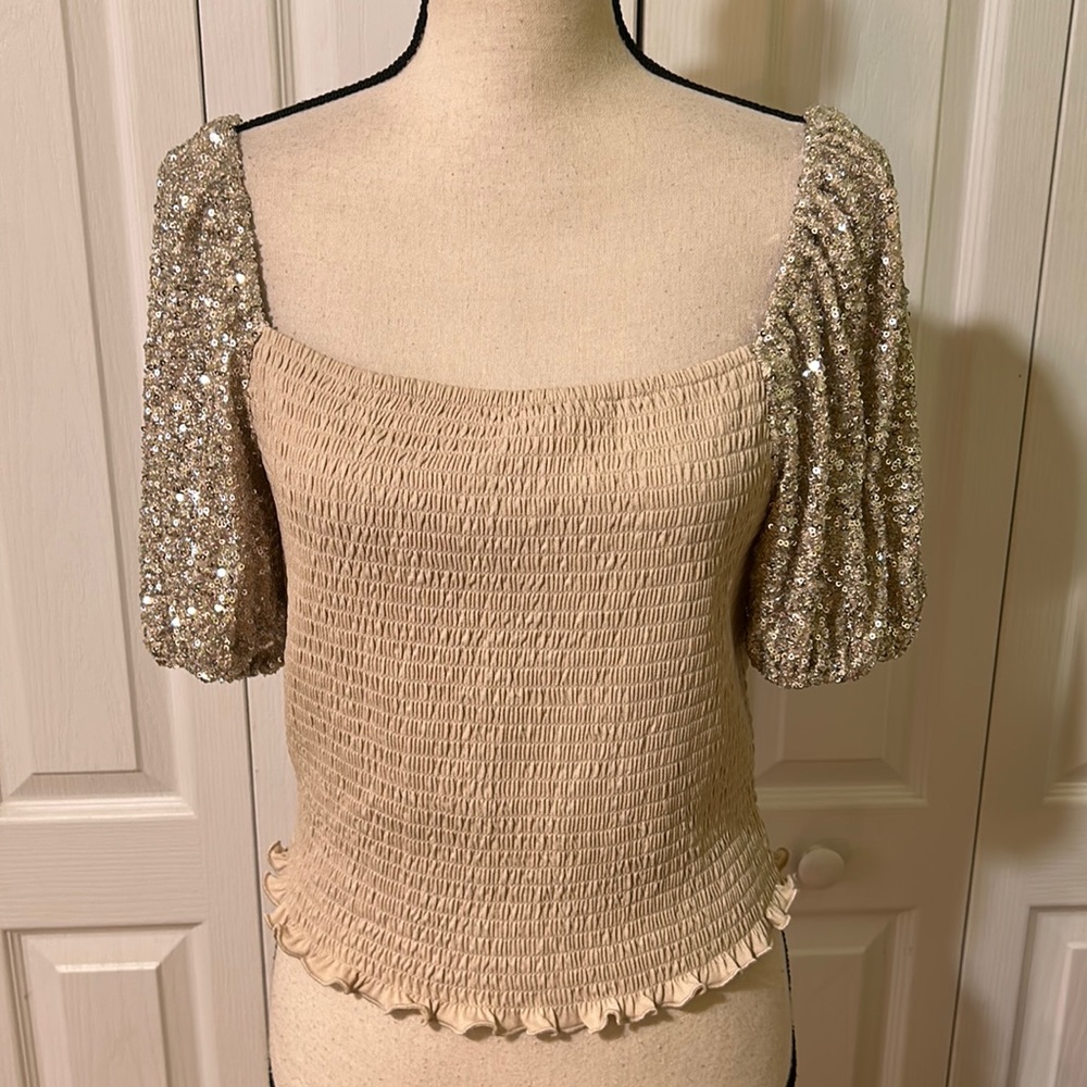 Evolutionary sequined top